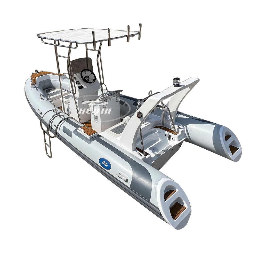Hot Sale Rib Boat 18ft Rib540 Inflatable Boat Rowing Fiberglass Fishing Yacht Rib Boat with Engine