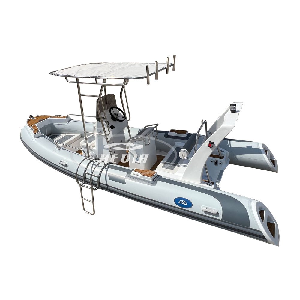 Hot Sale Rib Boat 18ft Rib540 Inflatable Boat Rowing Fiberglass Fishing Yacht Rib Boat with Engine