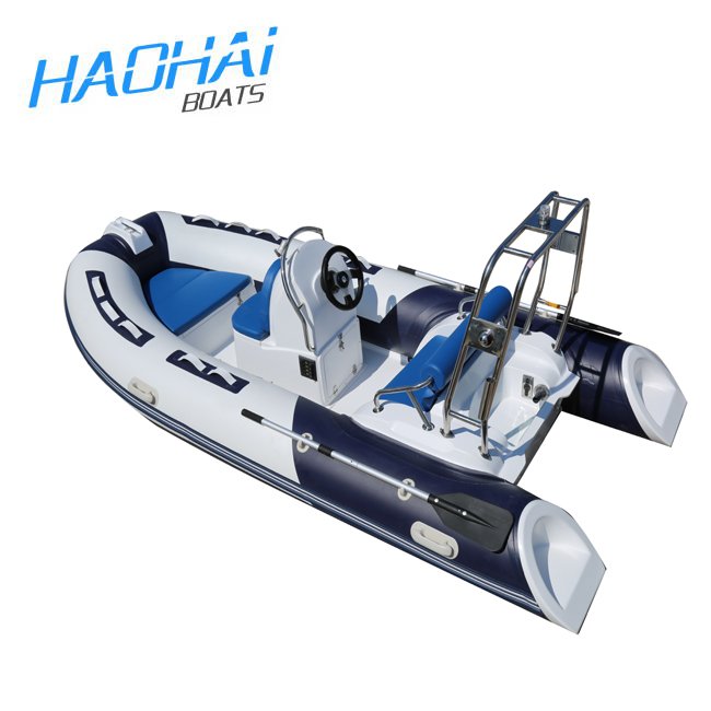 CE Certified 3.9m Fiberglass Inflatable Rib Boats Rigid Boats Outdoor Lake Fishing Rowing Sport Engine
