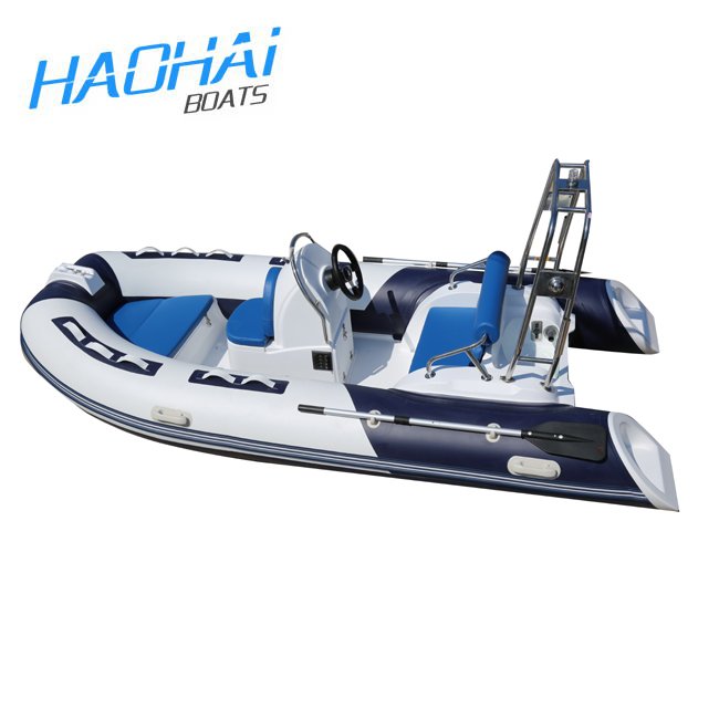 CE Certified 3.9m Fiberglass Inflatable Rib Boats Rigid Boats Outdoor Lake Fishing Rowing Sport Engine