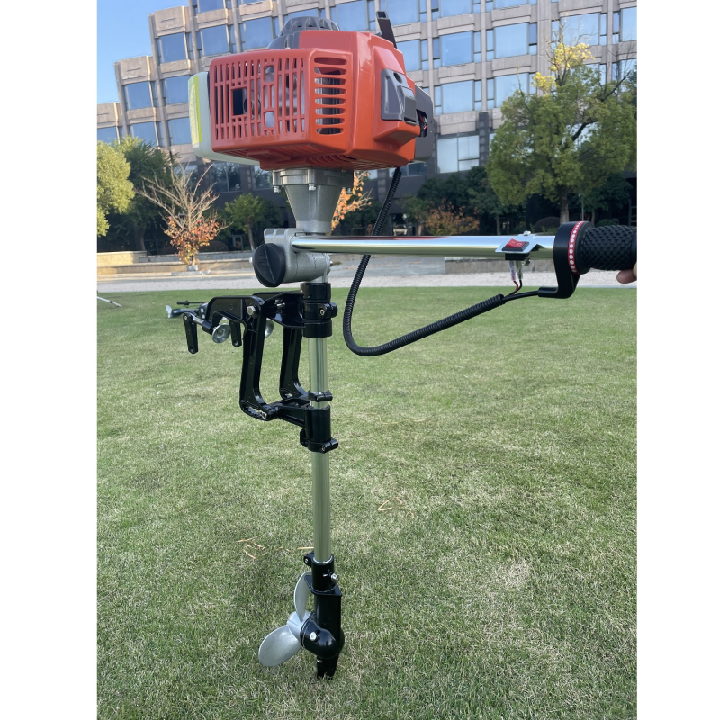 2 Stroke 3.5HP Marine Boat Engine Outboard Motor Displacement 63cc with Air Cooling System for Inflatable Fishing Boat Kayak
