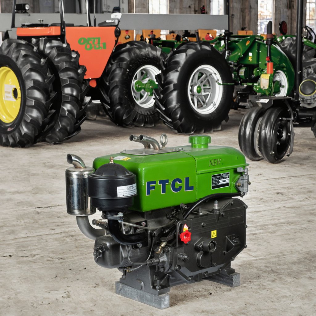 2025 New Year Sale 7.7HP Red Silent 4-Stroke Single-Cylinder Hand Crank Diesel Engine Water Cooling for Farm Machinery Use