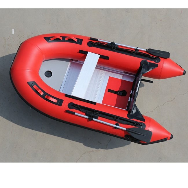 CE Certified Inflatable Boat with Engine Cheap Price Hypalon Material for Lake Fishing Power Type with Aluminum Fiberglass Floor
