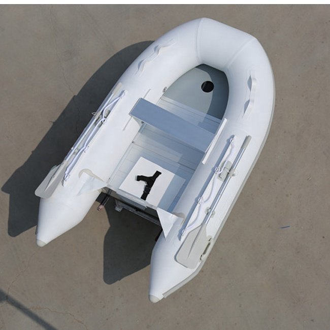 CE Certified Inflatable Boat with Engine Cheap Price Hypalon Material for Lake Fishing Power Type with Aluminum Fiberglass Floor