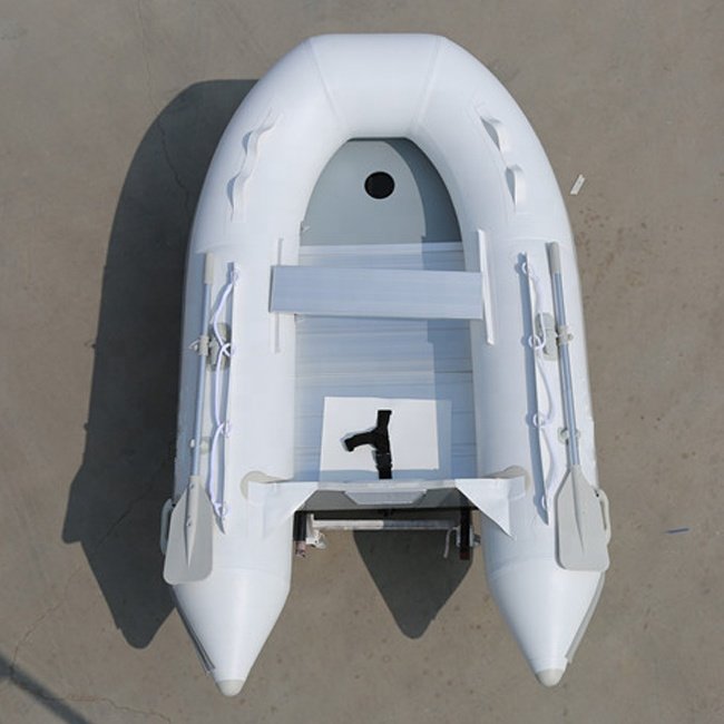 CE Certified Inflatable Boat with Engine Cheap Price Hypalon Material for Lake Fishing Power Type with Aluminum Fiberglass Floor