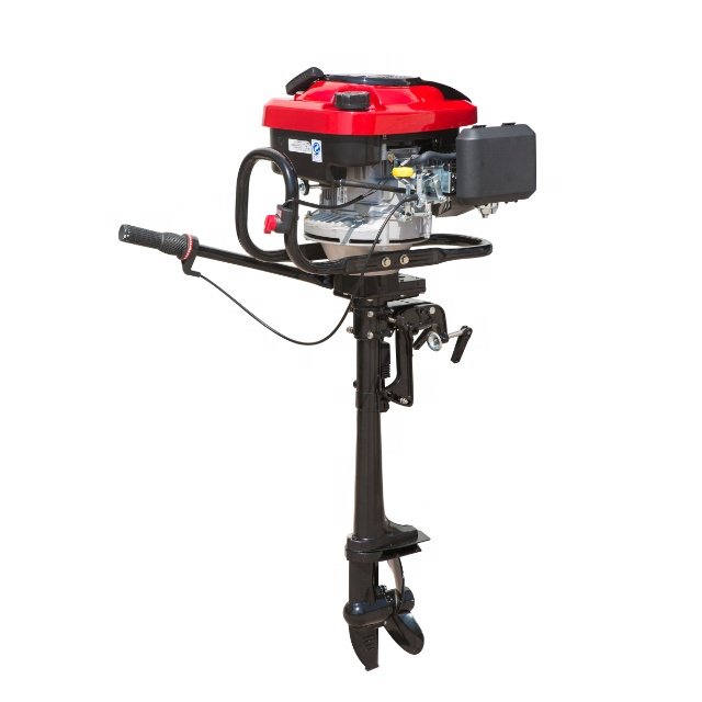 New 6.5HP 196cc 4-Stroke Diesel Outboard Motor Gasoline-Fueled 6.5HP with 196cc Boat Engine Outboard Motors