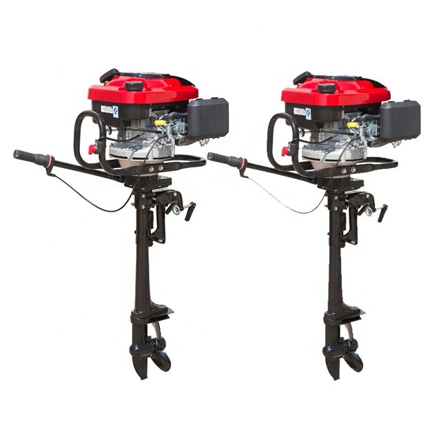 New 6.5HP 196cc 4-Stroke Diesel Outboard Motor Gasoline-Fueled 6.5HP with 196cc Boat Engine Outboard Motors