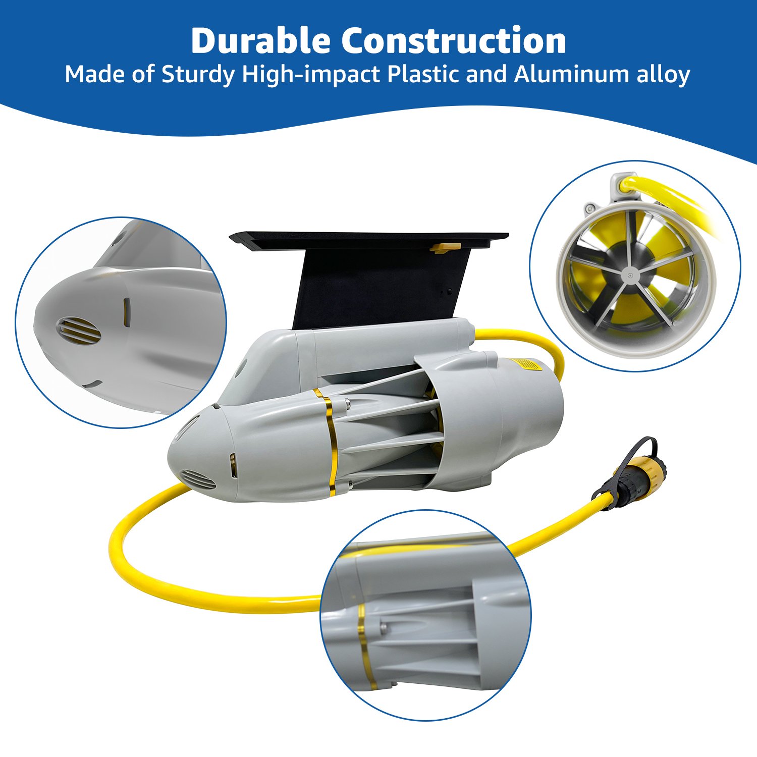 360W Electric Trolling Motor for Fishing Boat, Underwater Thruster for Paddle Board and Kayaks ,9 KM/H SUP Propeller