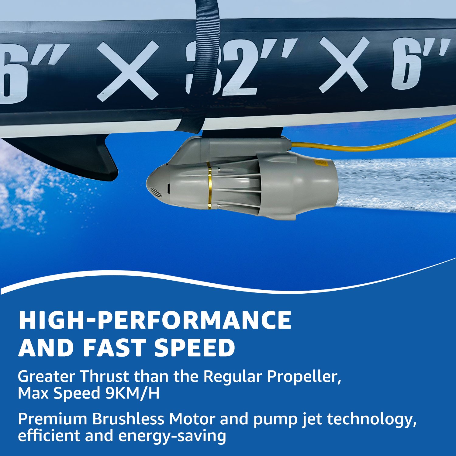 360W Electric Trolling Motor for Fishing Boat, Underwater Thruster for Paddle Board and Kayaks ,9 KM/H SUP Propeller