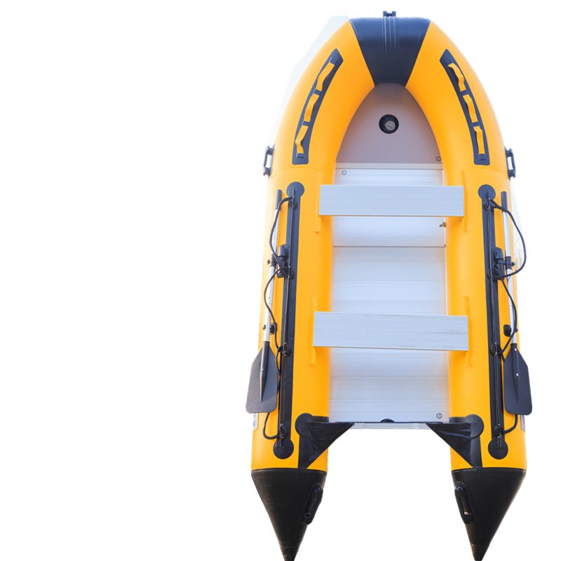 Joymax 11ft 330 Aluminum Hull PVC/Hypalon Inflatable Boat with Motor for Fishing Sport Boat Outboard15HP Engine