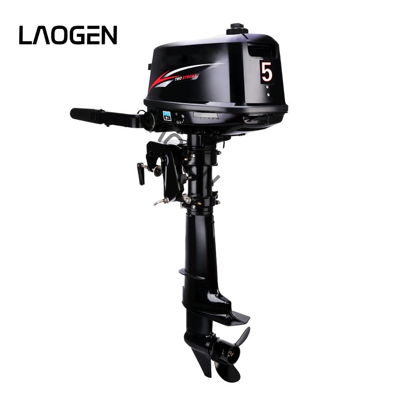 Laogen ODM 2 Stroke Outboard Motor 5hp 6hp Boat Motor Outboard Match Tohatsu M5B Out Board Boat Motors Boat Outboard Engine