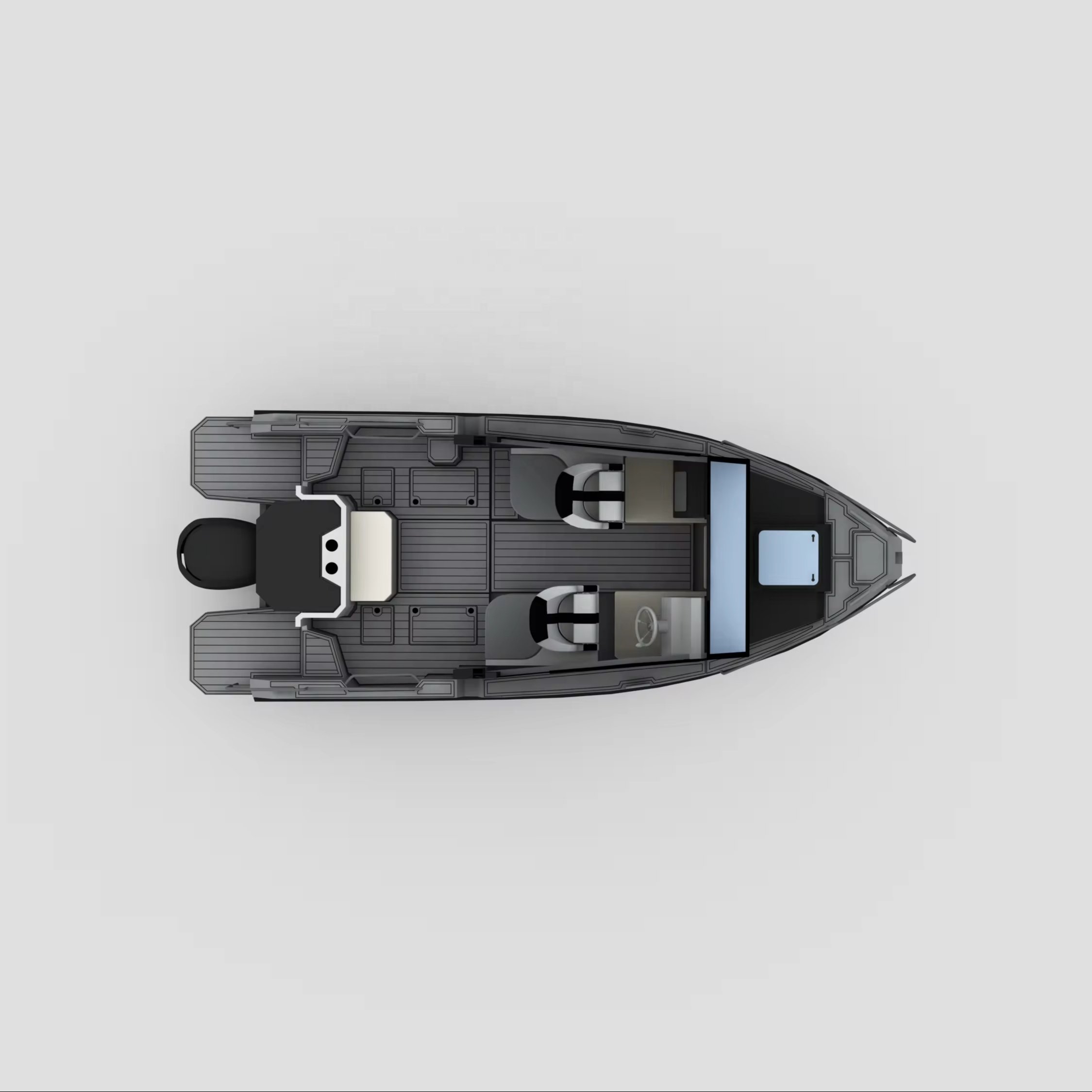 Aluminum Profisher 6.2m Sport Yacht Fishing Boat with Outboard Engine