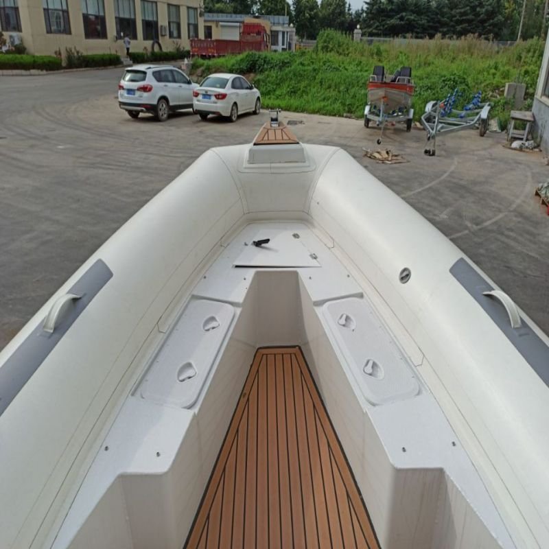 Hot Sale Luxury 6.5m Hypalon Aluminium Rib Yacht High Quality Inflatable Hull With Outboard Engine for Fishing