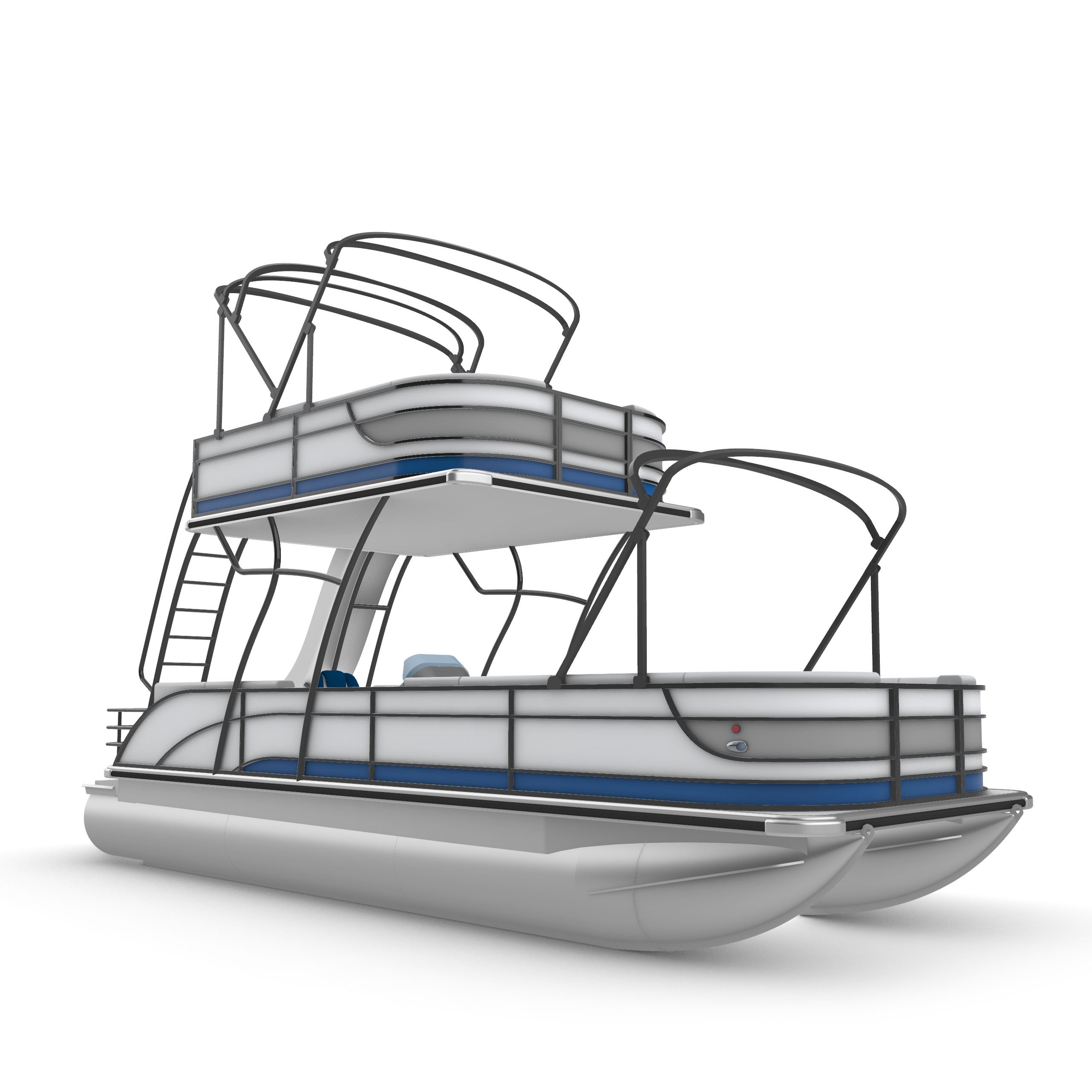 25ft Luxury Aluminum Hull Floating Pontoon Boat for Family Fishing Adventures 15-19 Persons Outboard Engine Welded Workmanship