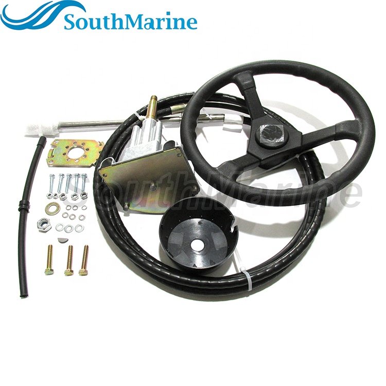 Boat Outboard Rotating Mechanical Steering System Cable & Wheel Outboard