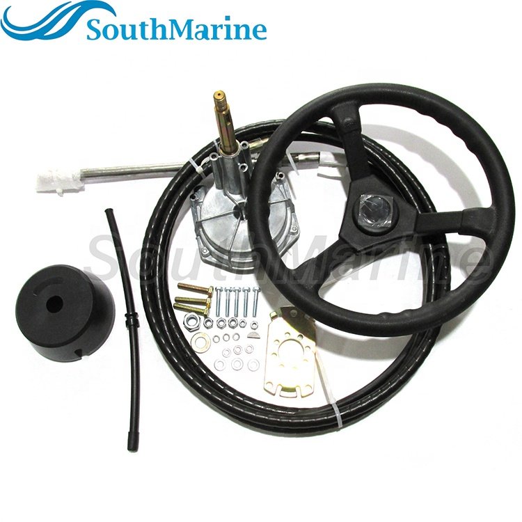 Boat Outboard Rotating Mechanical Steering System Cable & Wheel Outboard