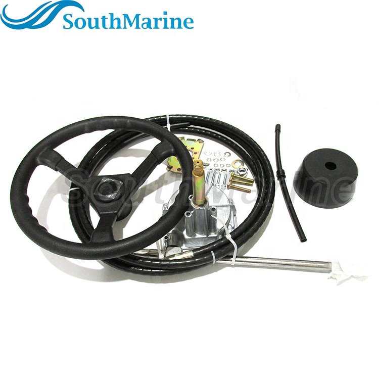 Boat Outboard Rotating Mechanical Steering System Cable & Wheel Outboard