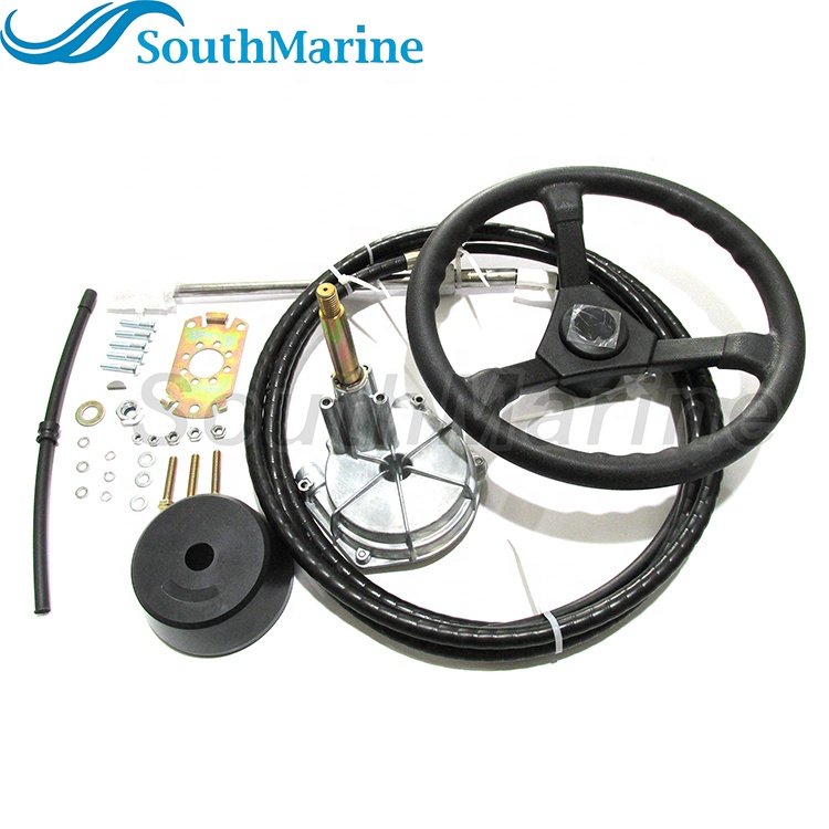 Boat Outboard Rotating Mechanical Steering System Cable & Wheel Outboard