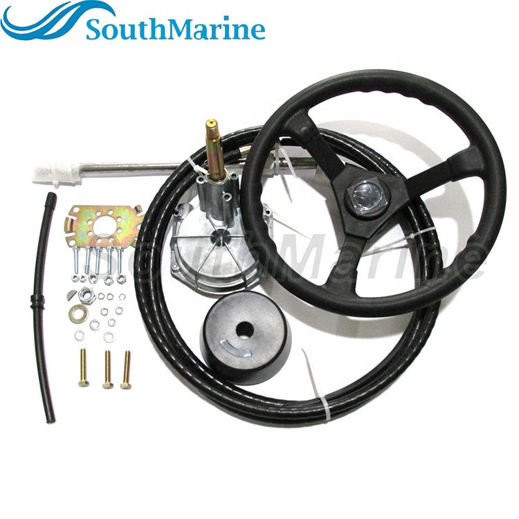 Boat Outboard Rotating Mechanical Steering System Cable & Wheel Outboard