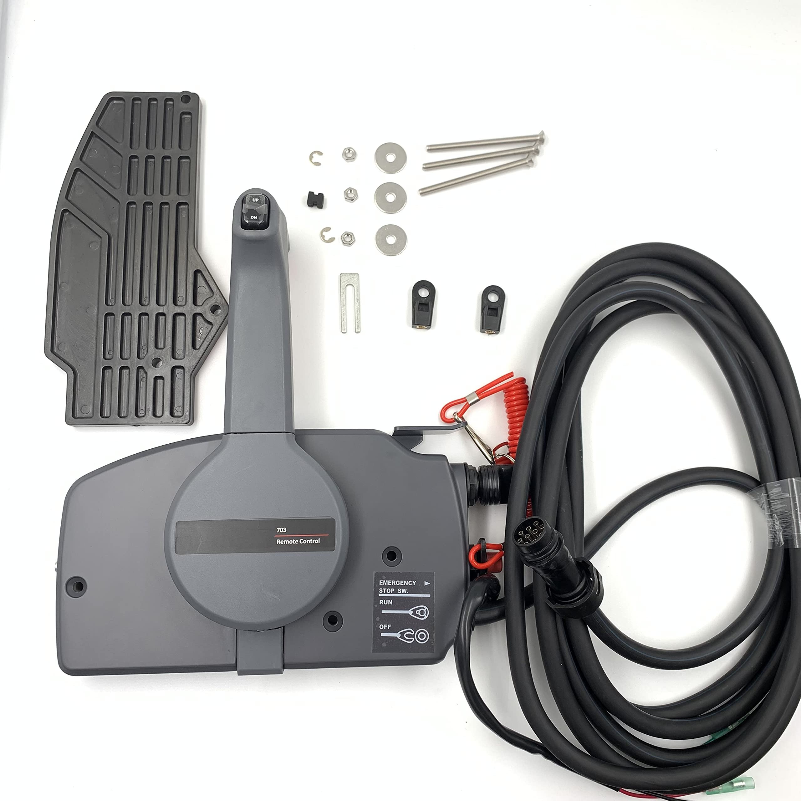 703-48207-17 New Outboard Engine Remote Control Box Assy Push to Open for Yamaha Boat Motor 10 Pins 703-48205-16 Push to Open