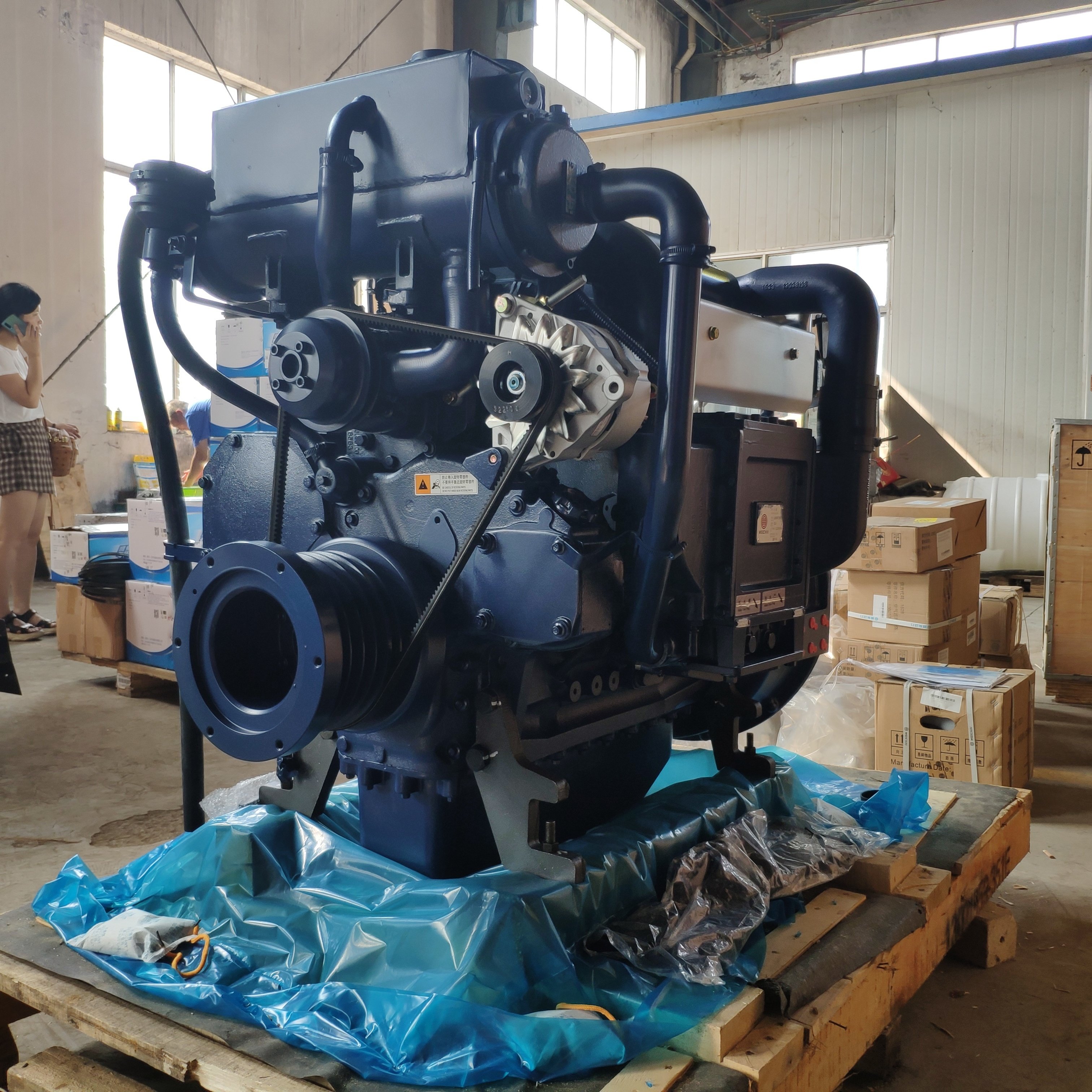 Cheap Price 50hp 60hp 75hp 100hp 120hp Small Boat diesel Engine With Transmission Gearbox WP4C102-21