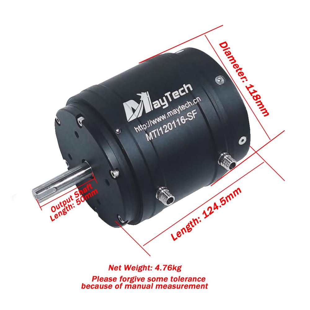 Maytech Jet Power Surfboard Motor 120116 200KV Marine Boat Engine 18.8KW for Surfing Electric Water Scooter Foil Hydrofoil