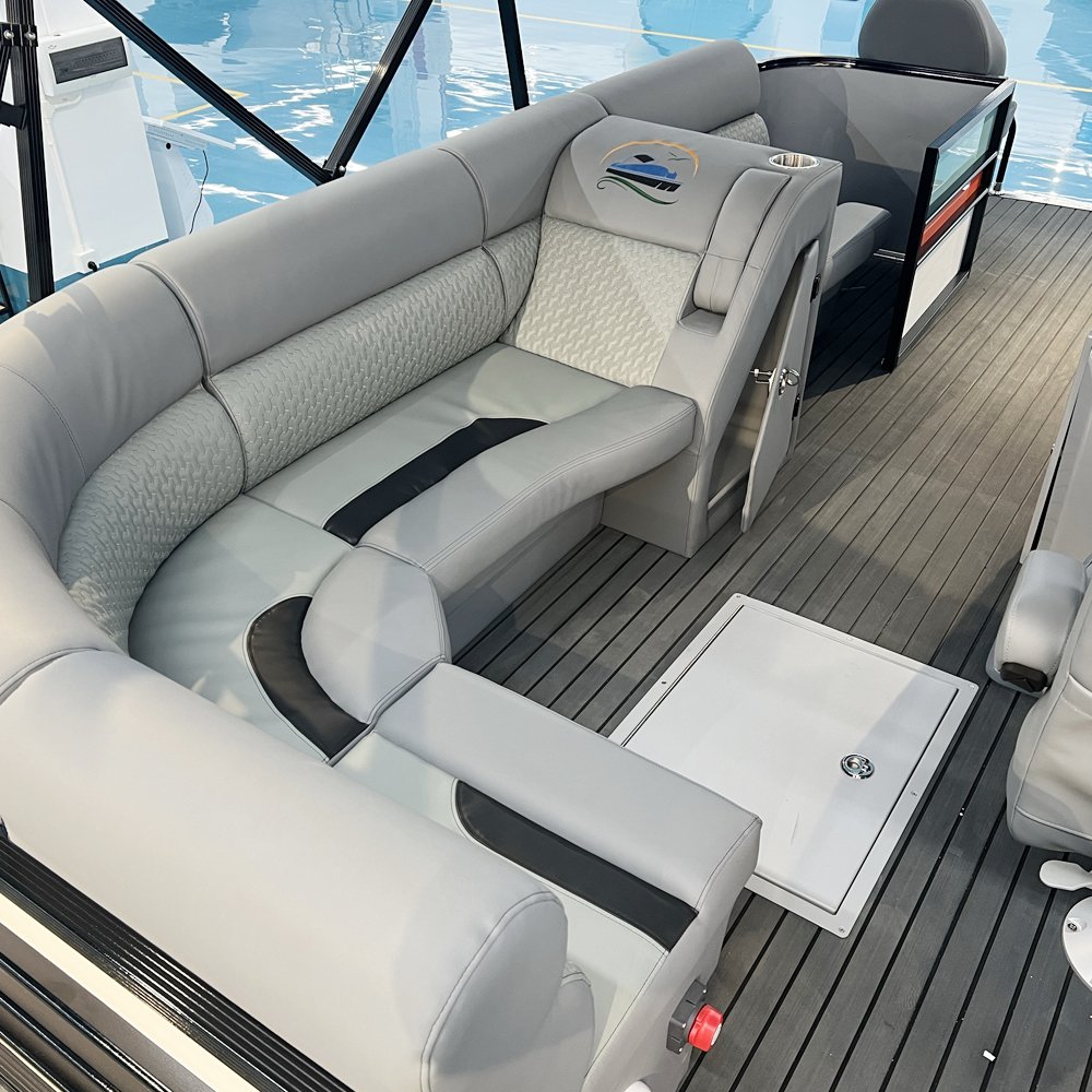 16FT Aluminum Pontoon Sailing Yacht Commercial Small Fishing Boat with Electric Outboard Engine