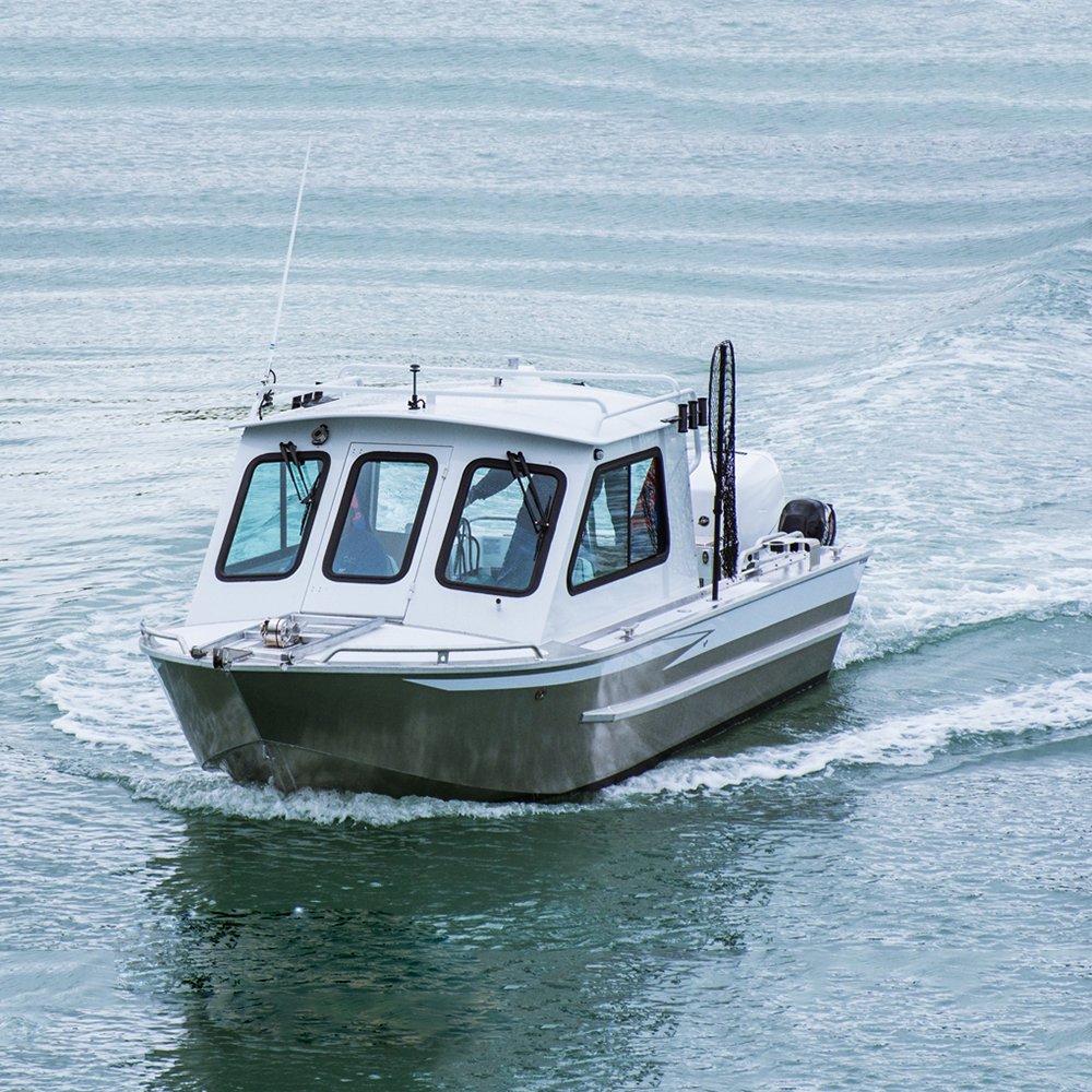21ft NEW Hard Top Welded Aluminum Saltwater Fishing Boat With Outboard Engine