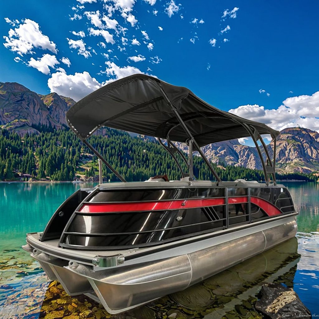 2025 New Design 25ft Aluminum Sport Pontoon Boat Unique Floating Sailing Yacht for Recreational Fishing Cruising Outboard Welded