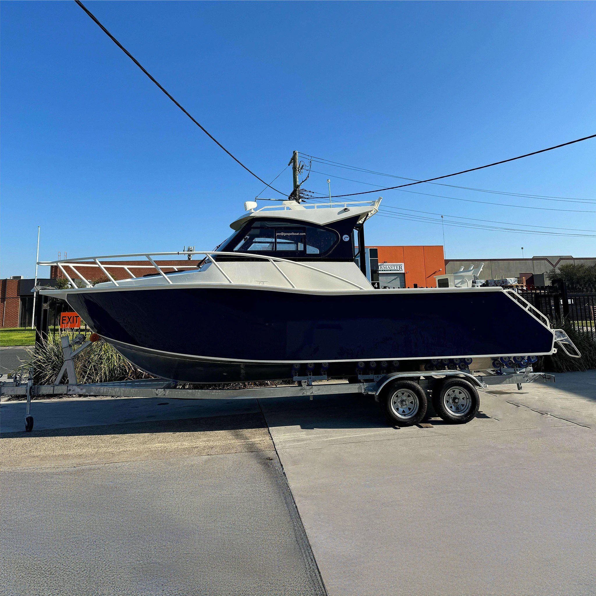 Aluminum Boat Profisher 7.5m Aluminium Fishing Boat for Sale America