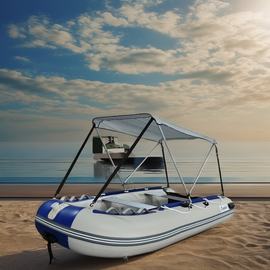 3M or 3.3m Inflatable Boat with Aluminum Floor for 4 Persons Lake River Offshore Sea Driving Outdoor Diving Activities