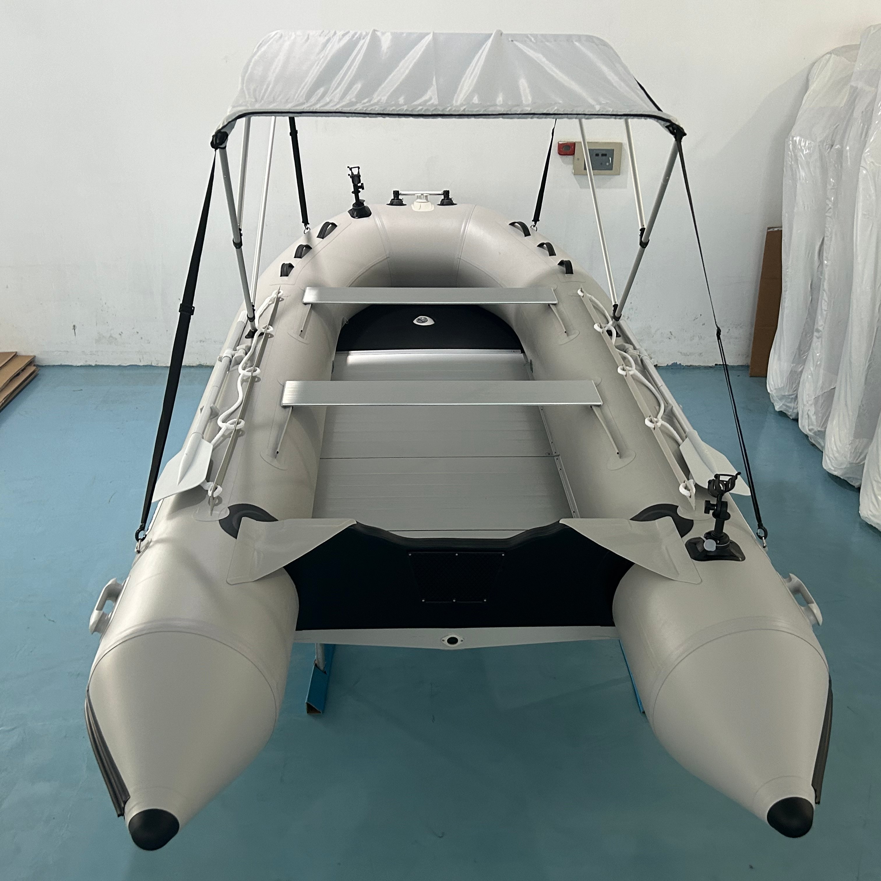 3M or 3.3m Inflatable Boat with Aluminum Floor for 4 Persons Lake River Offshore Sea Driving Outdoor Diving Activities