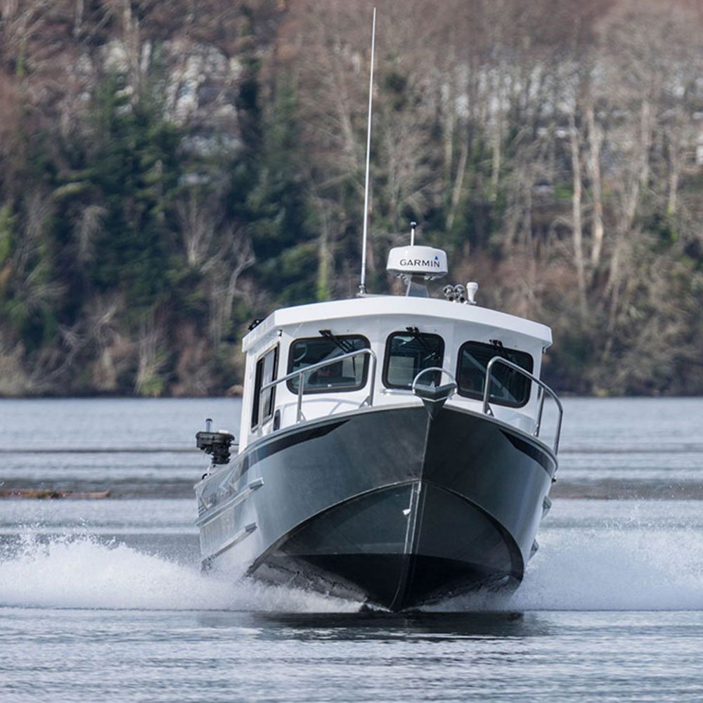High-Speed Sport Yacht Cabin Fishing Boat with Storage Space Fully Warehoused Aluminum Outboard Engine for Sale
