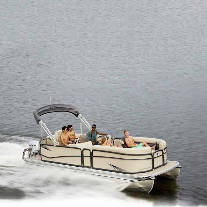 Customized Party Boat Outboard Engine Pontoon Boat for Resort Water Villas
