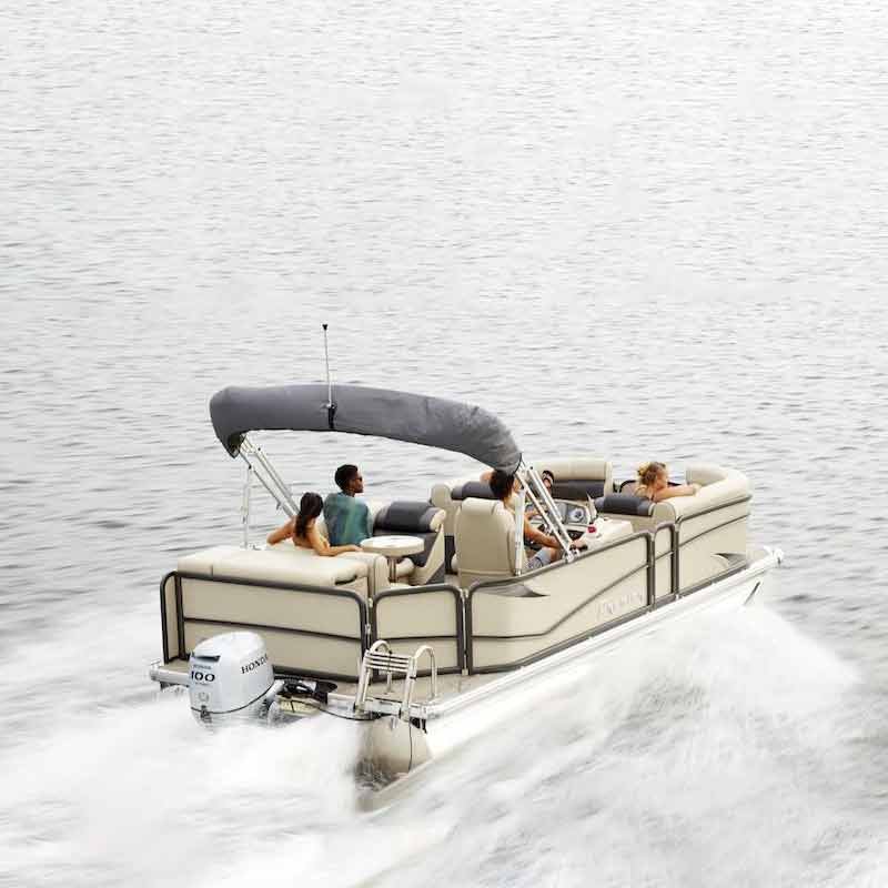 Customized Party Boat Outboard Engine Pontoon Boat for Resort Water Villas