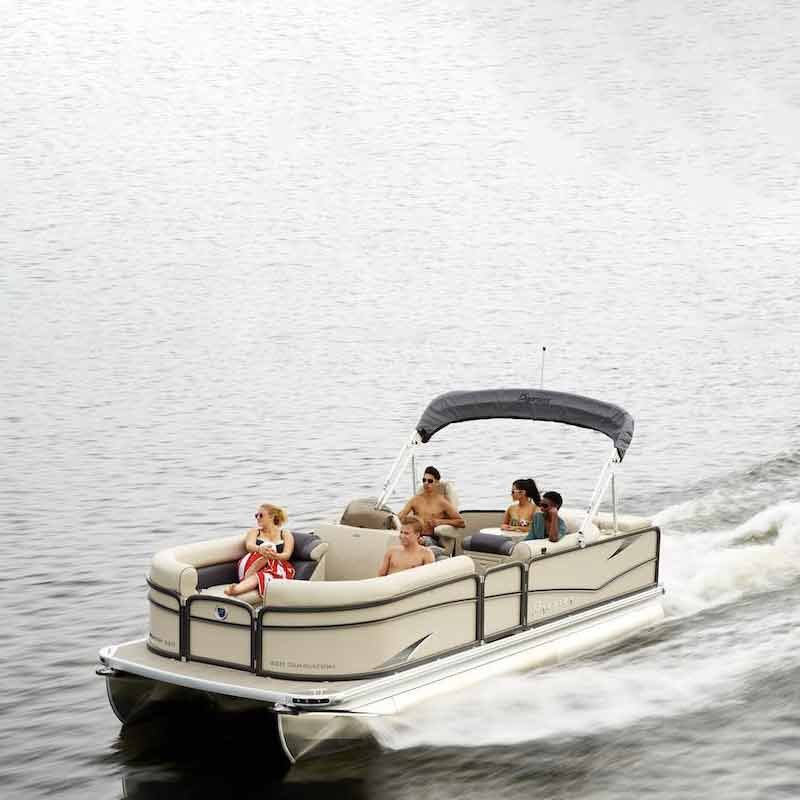 Customized Party Boat Outboard Engine Pontoon Boat for Resort Water Villas
