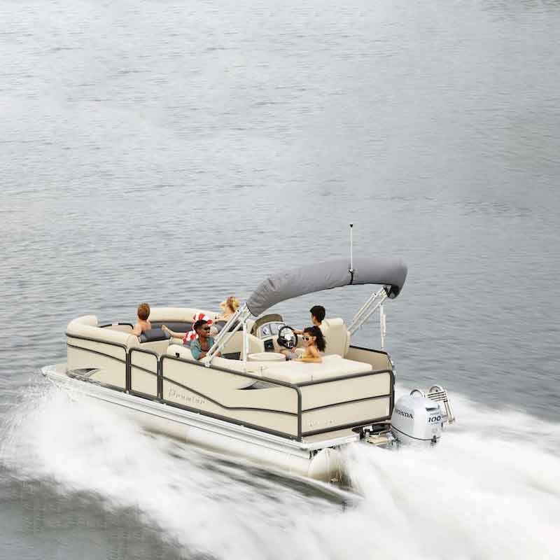 Customized Party Boat Outboard Engine Pontoon Boat for Resort Water Villas