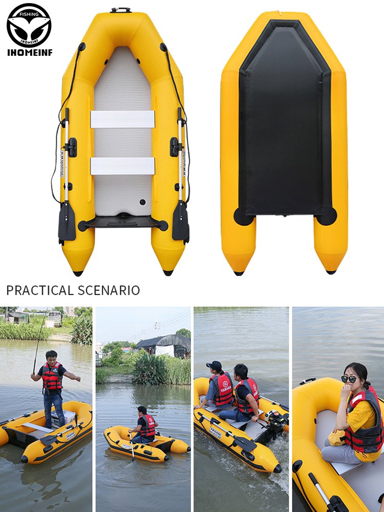 Fashion Design Pvc Rowing Boats Kayaks Popular Design Size 2m 3m 4m Inflatable Fishing Boat With Outboard Motor