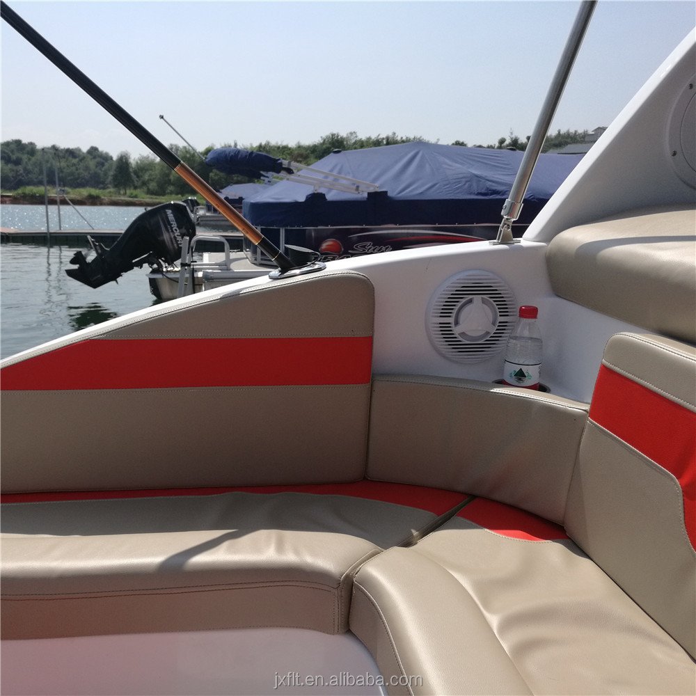 Luxury C-inshore 8-People 7.3M Fiberglass 24ft Mini Yacht Outboard Engine Speed Boat for Sale CE OEM&ODM