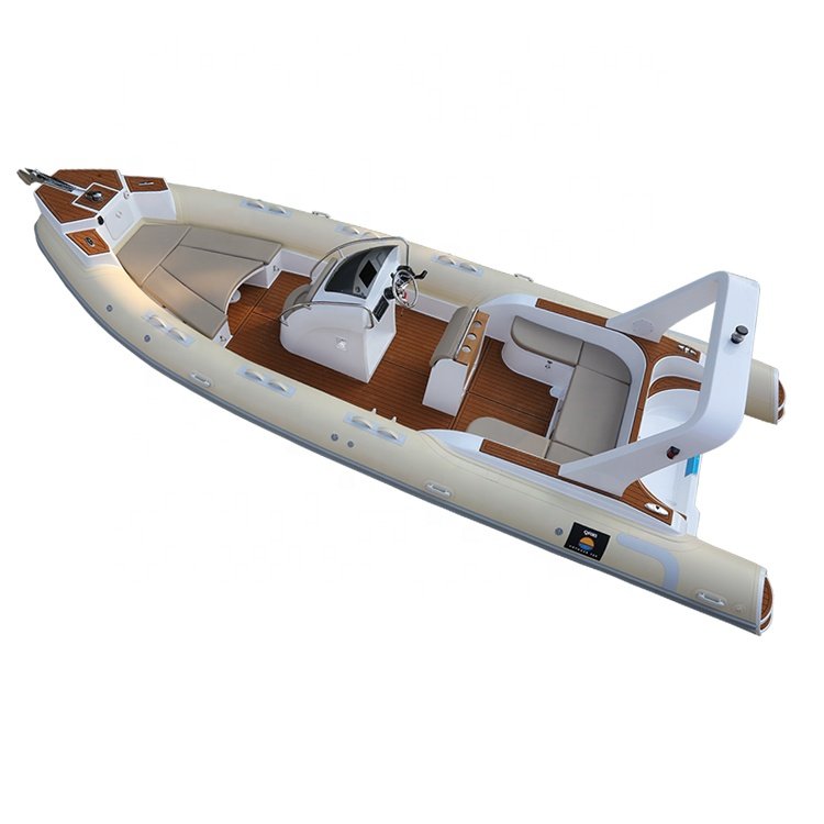 2024 CE Luxury 760CM Rib Boat Yacht 25FT Inflatable PVC Hypalon Fiberglass Rowing Yacht
