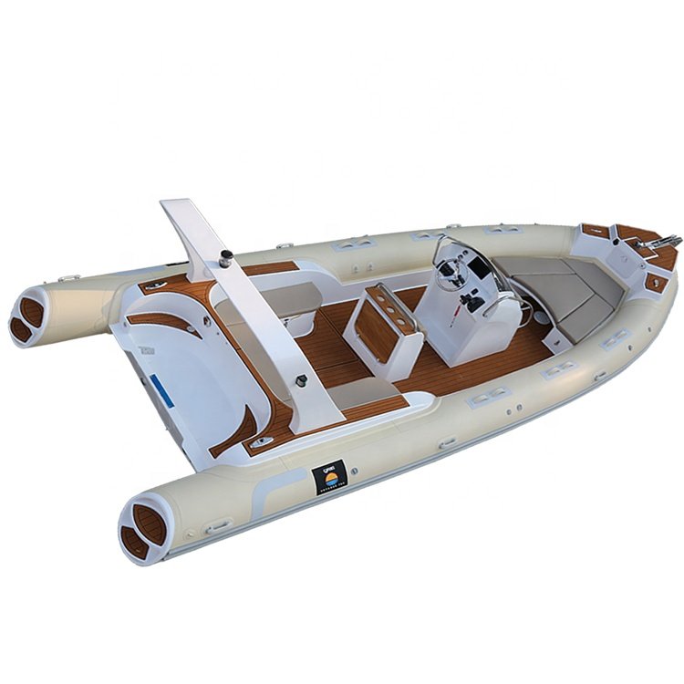 2024 CE Luxury 760CM Rib Boat Yacht 25FT Inflatable PVC Hypalon Fiberglass Rowing Yacht