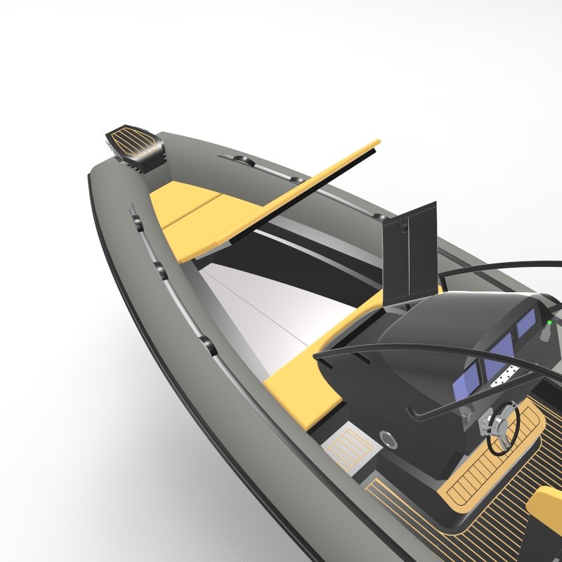 25ft Luxury Italian Design Sport Yacht Chinese Factory Aluminum RIB Boat with Outboard Engine
