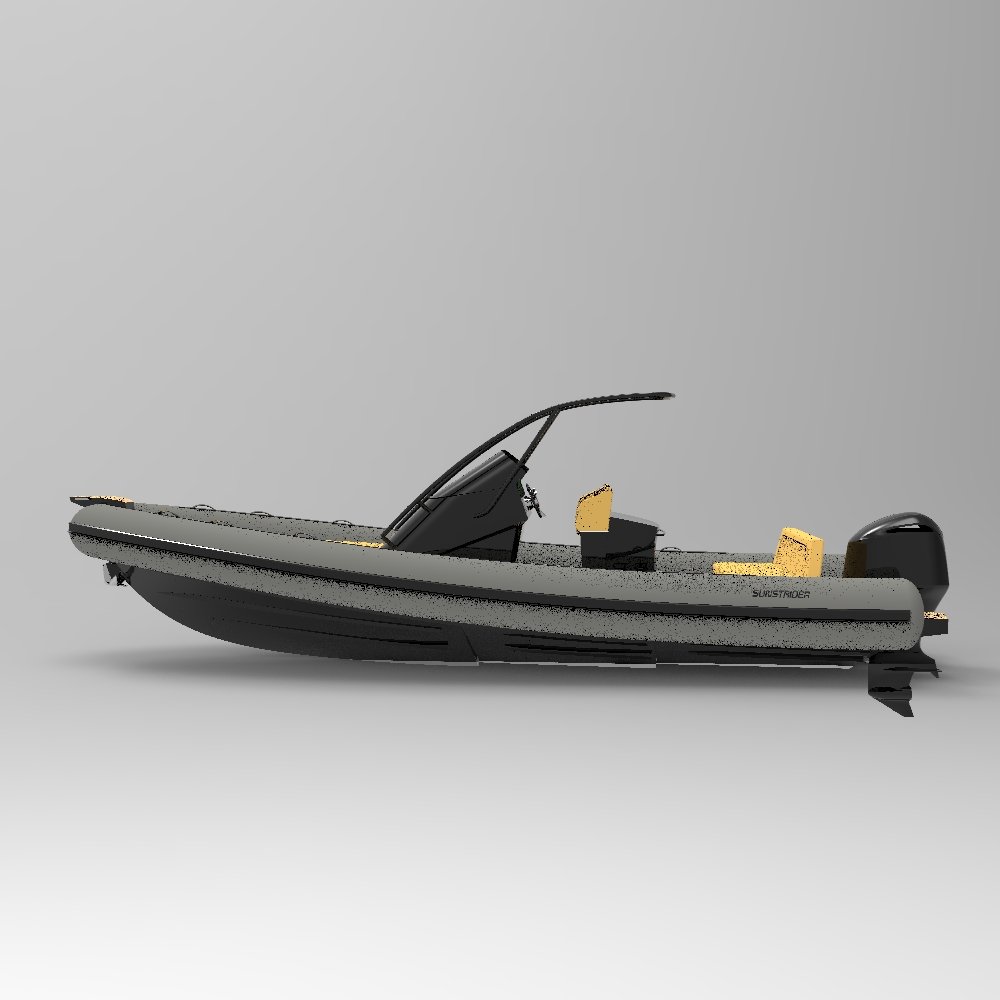 25ft Luxury Italian Design Sport Yacht Chinese Factory Aluminum RIB Boat with Outboard Engine