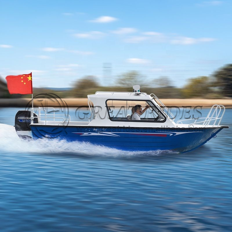 Aluminum Alloy Half Closed Boat 17ft/5.3m High Speed Yacht Boat Without Engine Boat for Sale