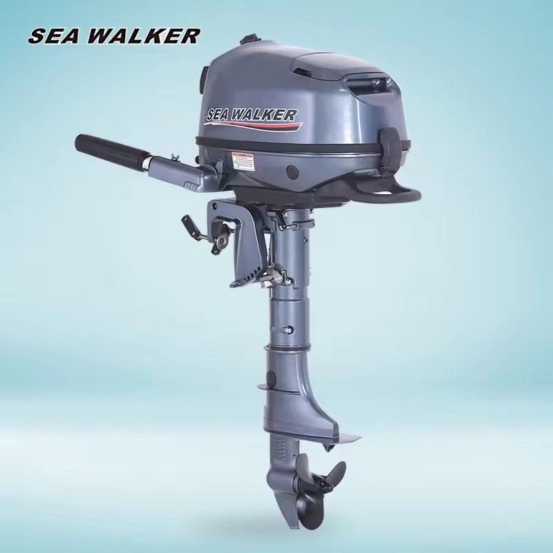 Seawalker 4 Stroke 6hp Gasoline Outboard Motor Universal Marine Engine for Fishing Boat Sports Racing