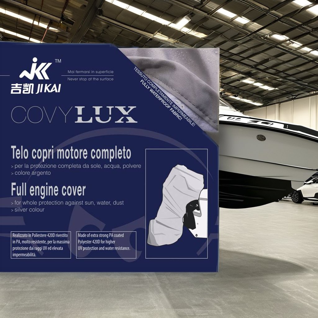 Premium Waterproof Polyester Full Engine Boat Cover All Seasons PVC Marine Cover Used Condition
