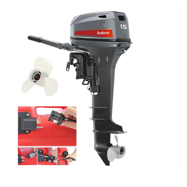 2024 Hot Selling 2 Stroke 15hp 6b4 Boat Engine Yamahas Manual Tilt Gasoline Outboard Engine Boat Motor
