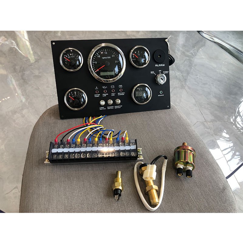 Gauge Panel Gauge Panel Set for Marine Vessels Yacht Boat 12V/24V Dashboard Cluster Engine Control