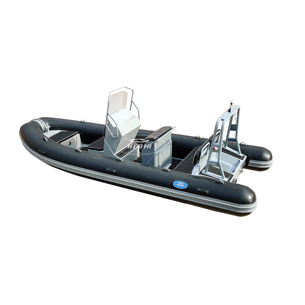 Hedia Factory Patrol 580 ORCA Hypalon PVC Aluminum Hull Inflatable Boat Engine Luxury Fishing Rowing Drifting Lake 580 ORCA