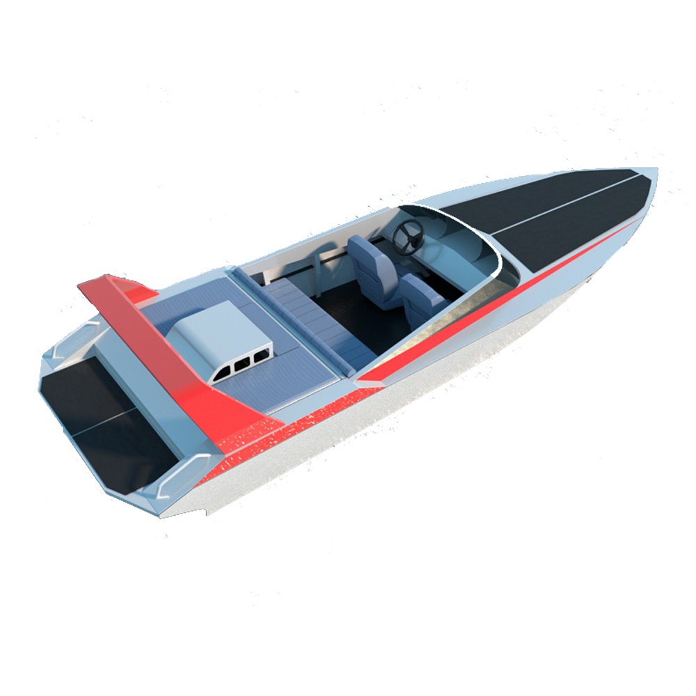 21FT Aluminum Mini Jet High Speed Boat V-Hull With Engine and Kits for Sale